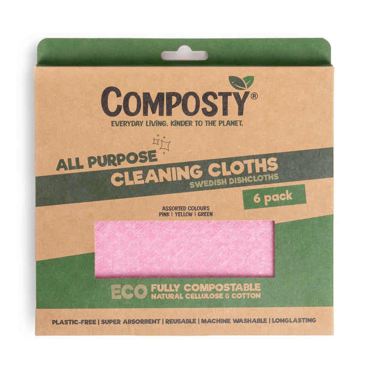 All-Purpose Eco Cloths (Swedish Dishcloths) | 6 Pack