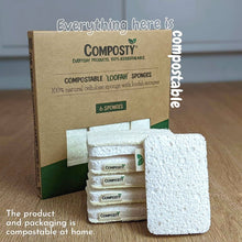 Load image into Gallery viewer, Composty® | All-in-One Loofah Scourer Sponges | 6 Pack | Compostable - Composty
