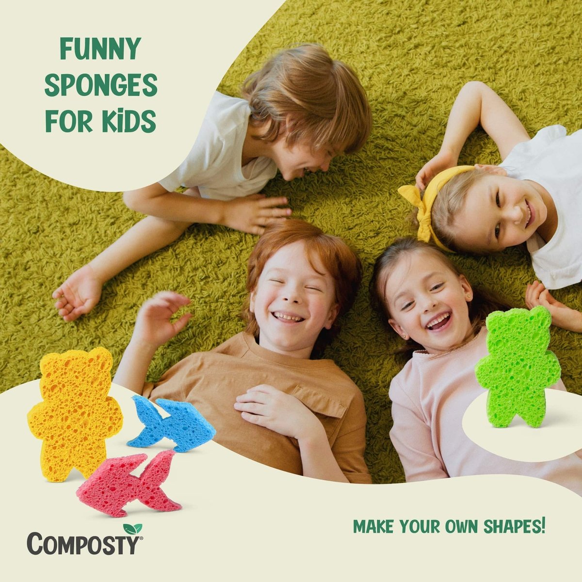 Composty® | JUMBO 'Pop-Up' Sponges | 3 Multipack - Composty