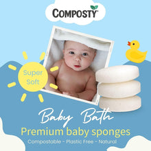 Load image into Gallery viewer, Composty® | Konjac Baby Bath Sponges | 3 Pack | The Softest Baby Sponge - Composty

