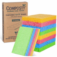 Load image into Gallery viewer, Composty® | Magic &#39;Pop-Up&#39; Sponges | 12 Multipack - Composty
