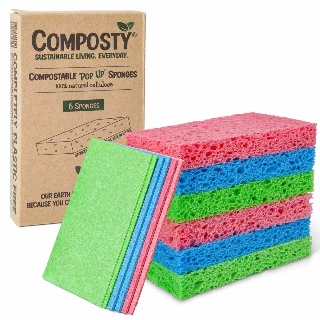 Composty® | Magic 'Pop-Up' Sponges | 6 Multipack - Composty